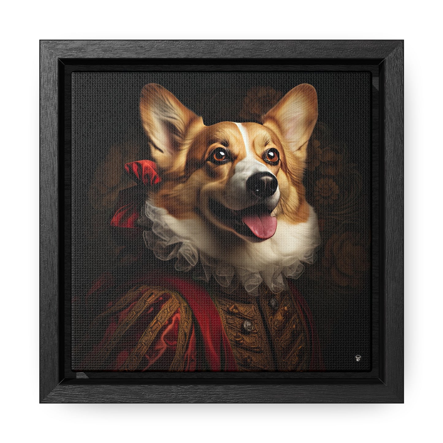 Renaissance Corgi - Framed on Canvas