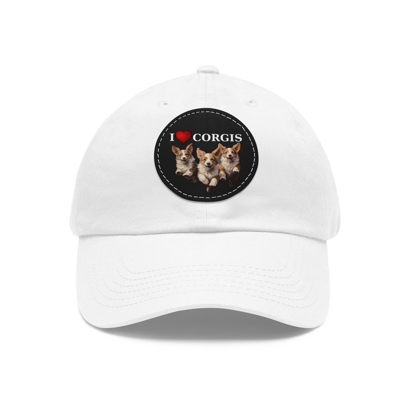 I Heart Corgis - Cap with Leather Patch