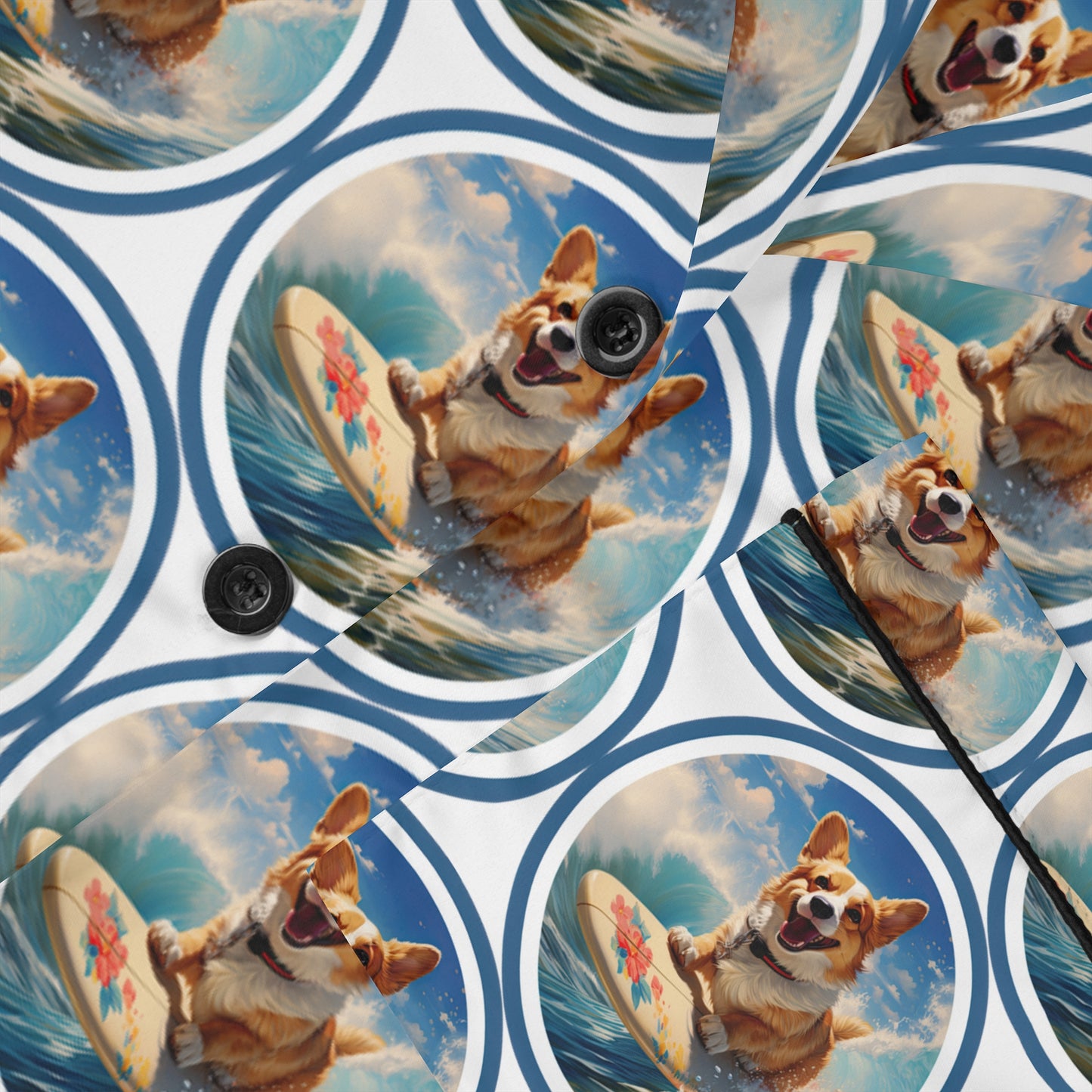 Cowabunga Corgi - Satin Pajamas