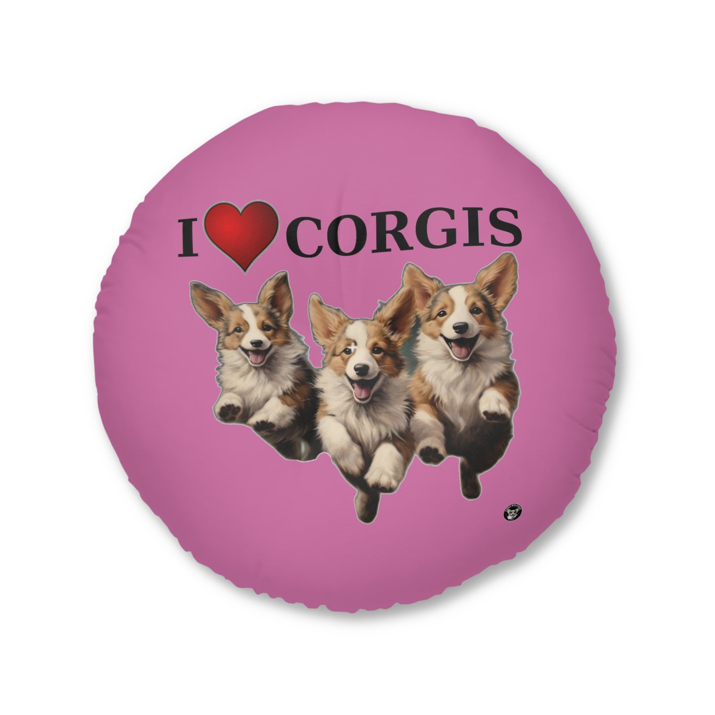I Heart Corgis in Pink - Floor Pillow