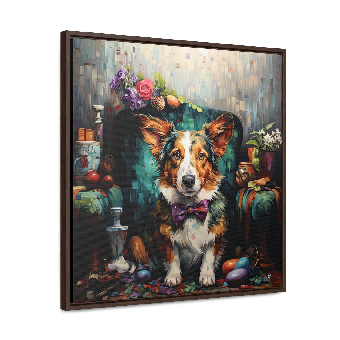 Formal Corgi - Framed on Canvas