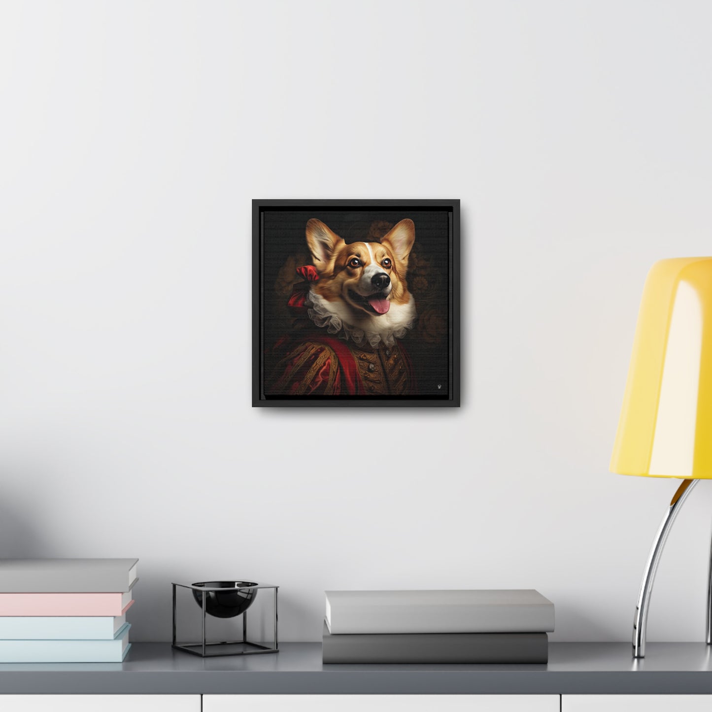 Renaissance Corgi - Framed on Canvas