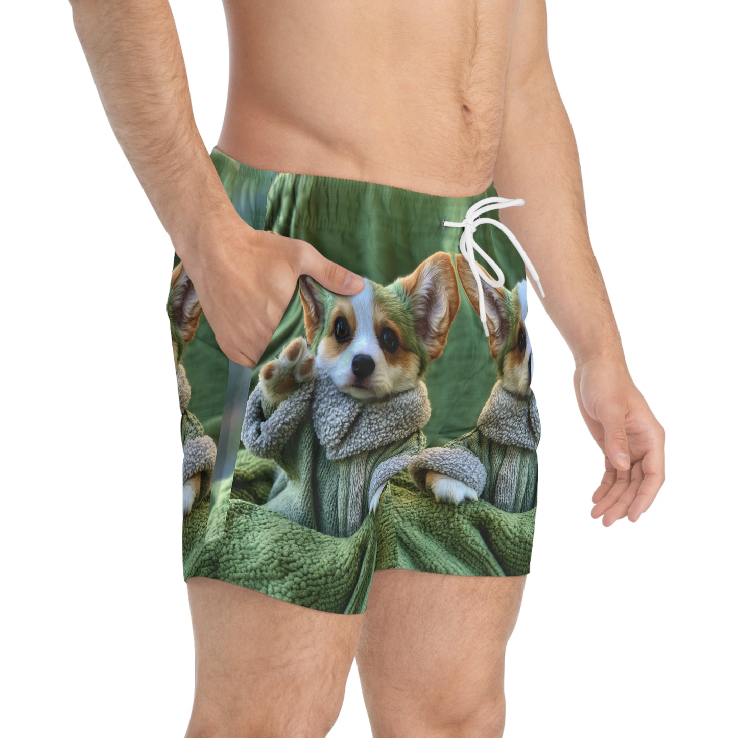 Grogu the Corgi Swim Trunks