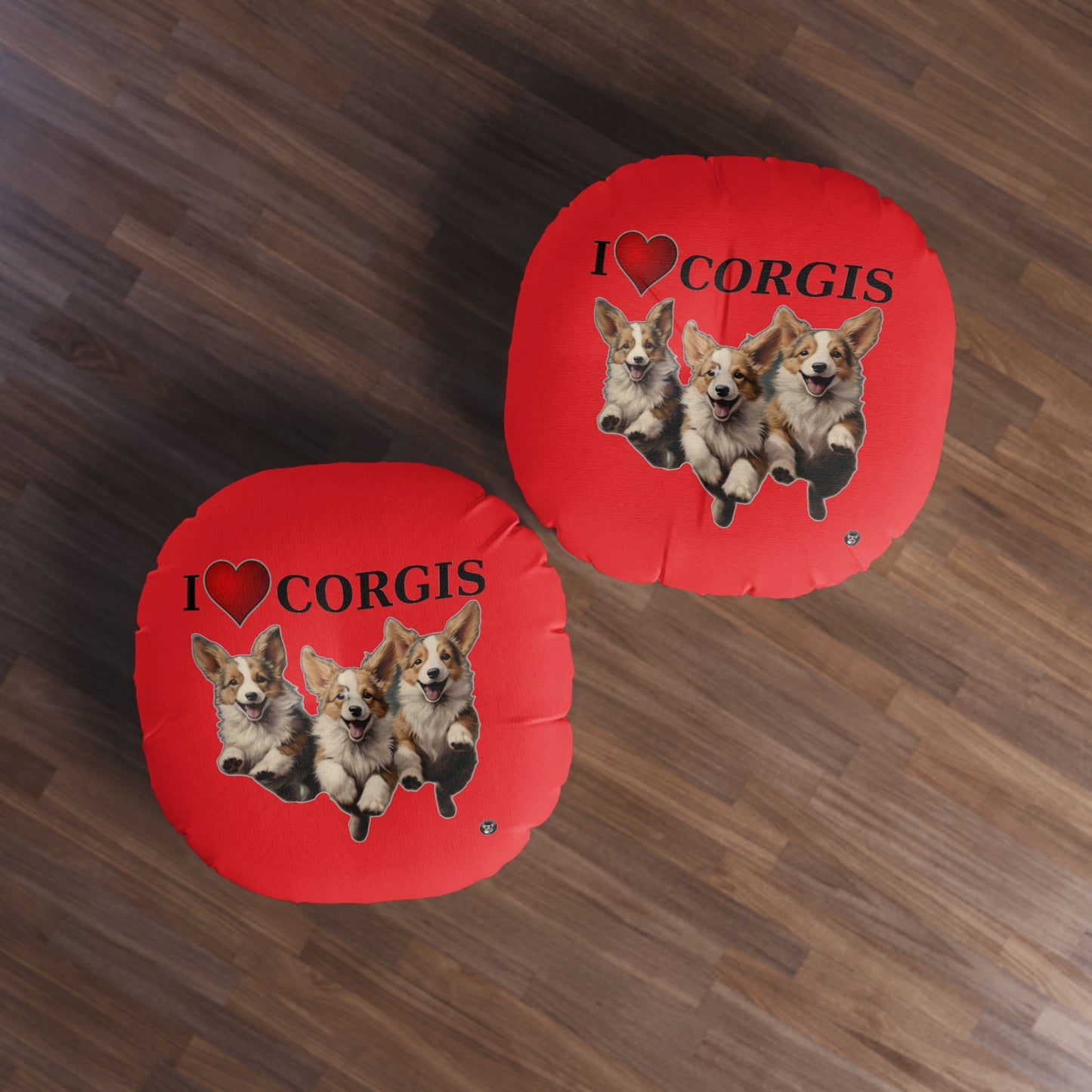I Heart Corgis in Red - Floor Pillow