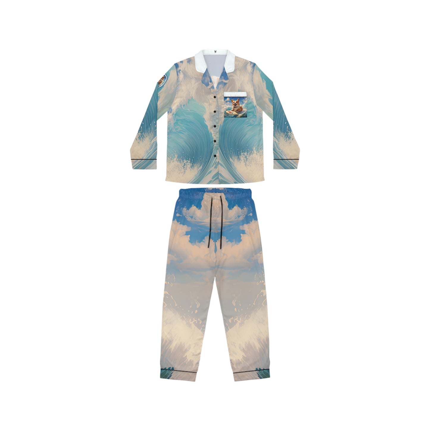 Cowabunga Corgi Silky Pajamas