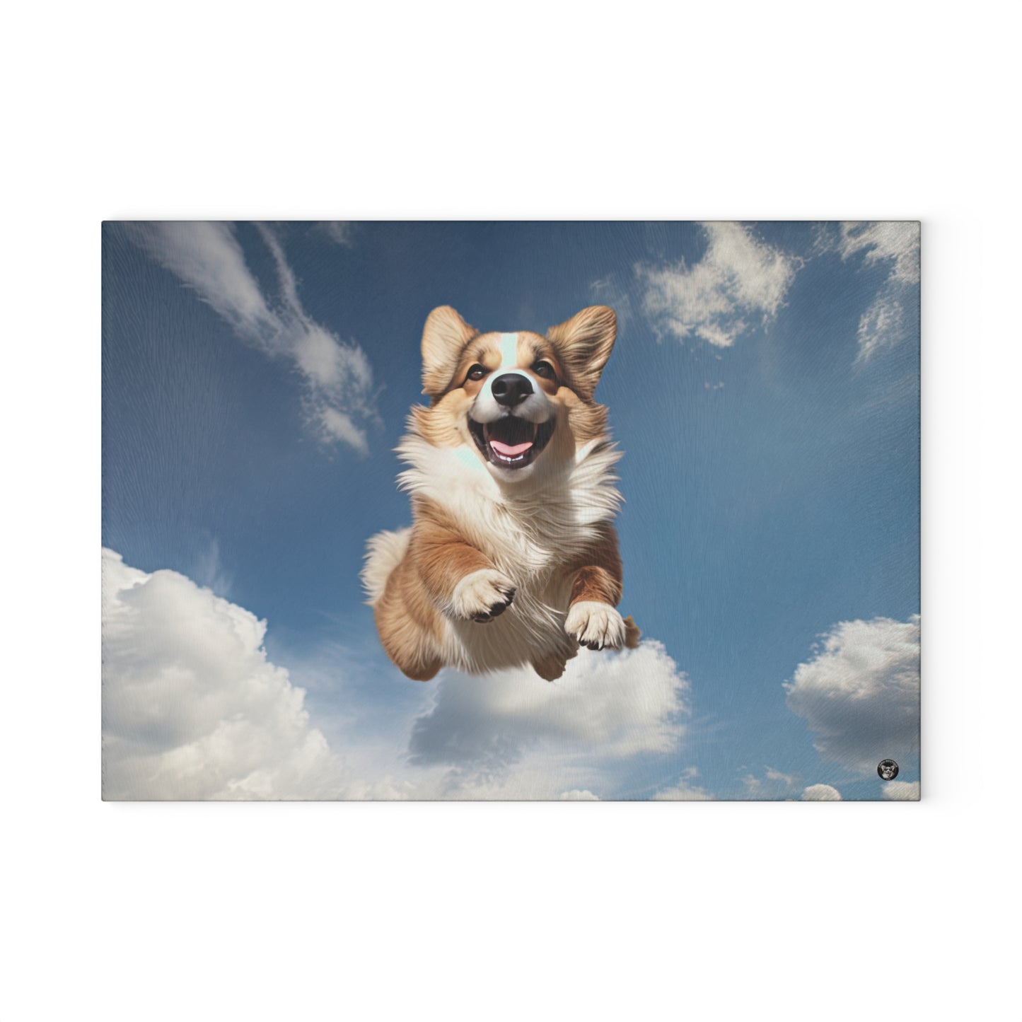 Super Corgi - Glass Cutting Board