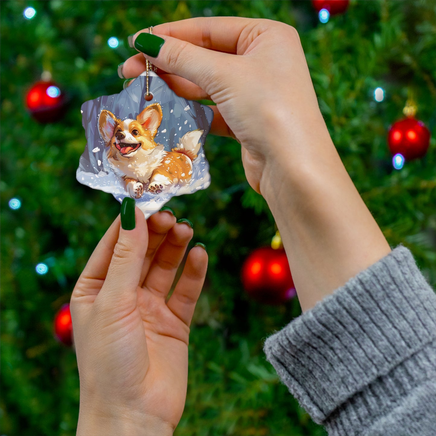 Winter Fun - Ceramic Ornament