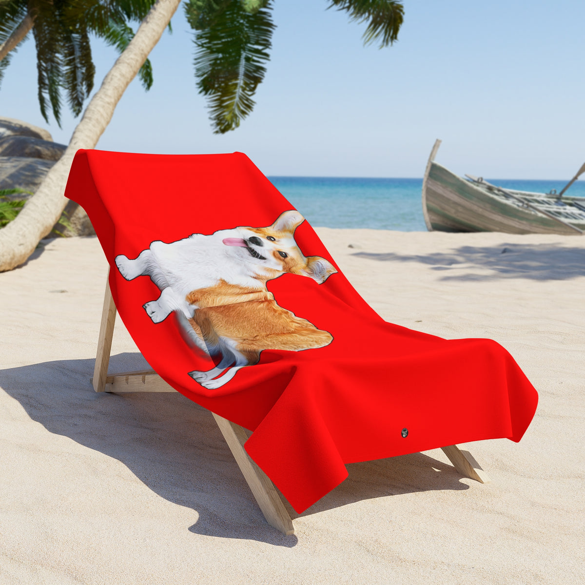 Best In Show Beach Towel - Red Corgi Pool Wrap