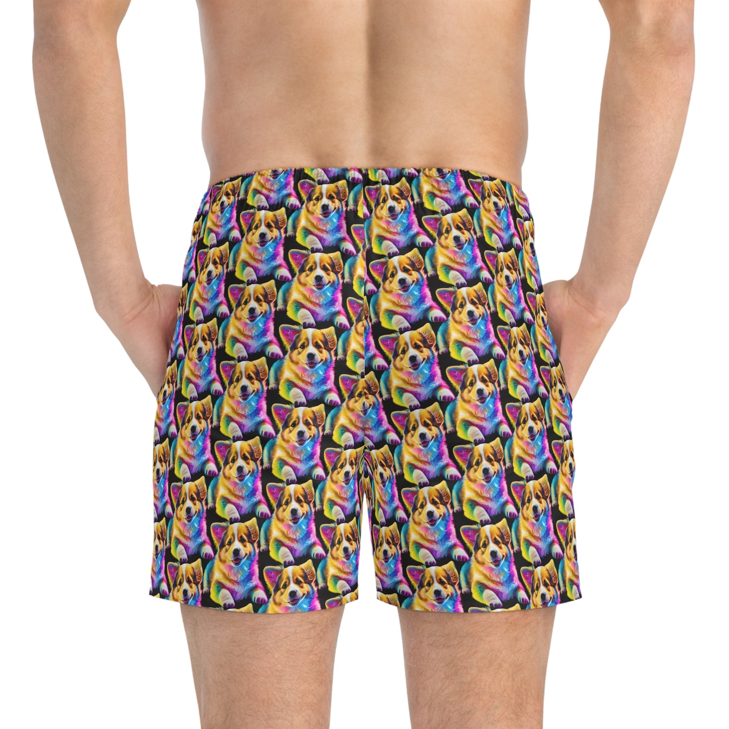 Colorful Corgi - Swim Trunks