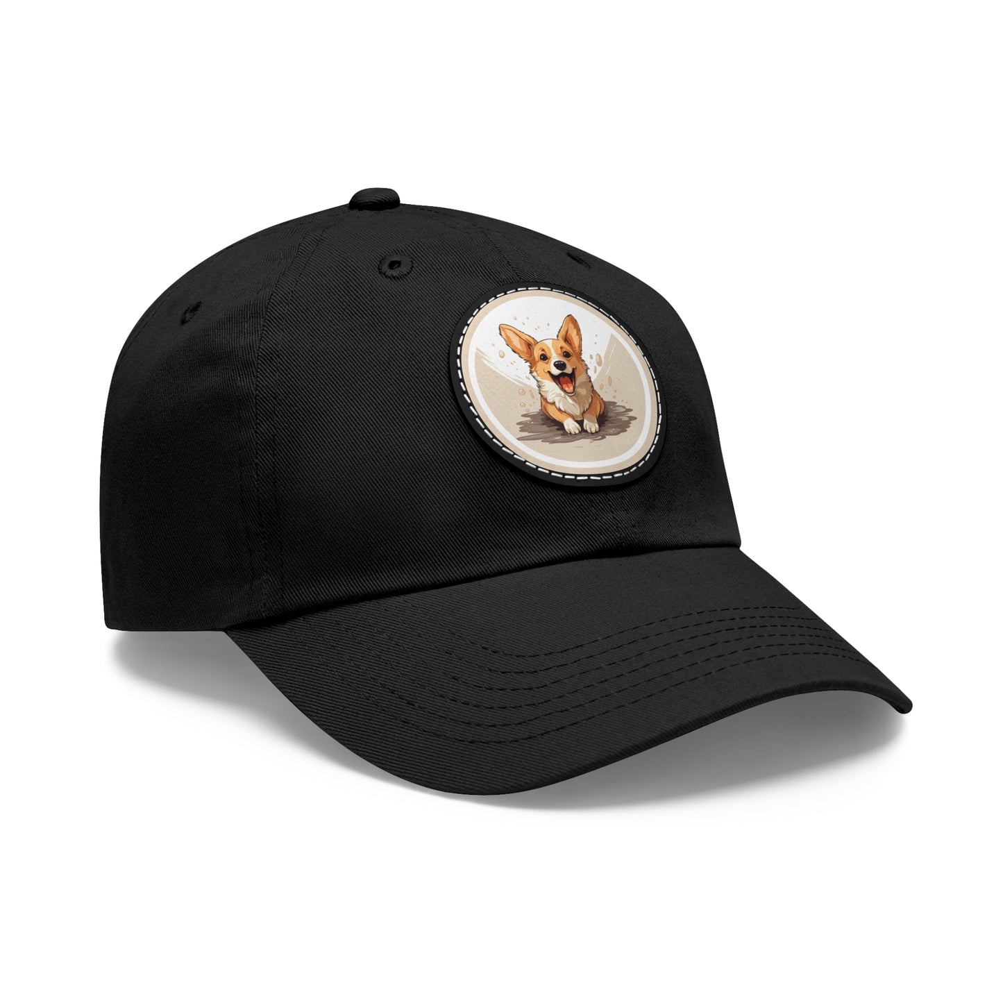 Corgi Cuteness - Cap with Leather Patch