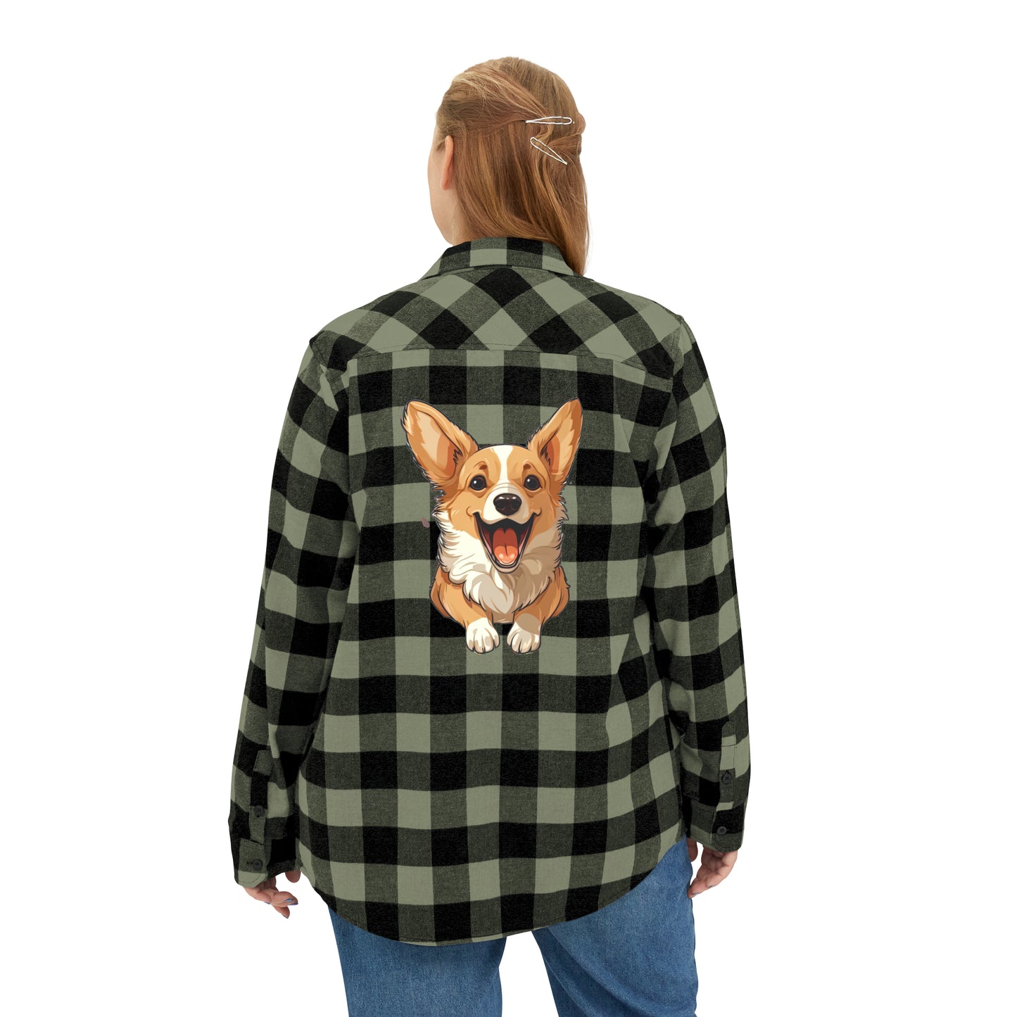 Corgi Cuteness - Flannel Shirt