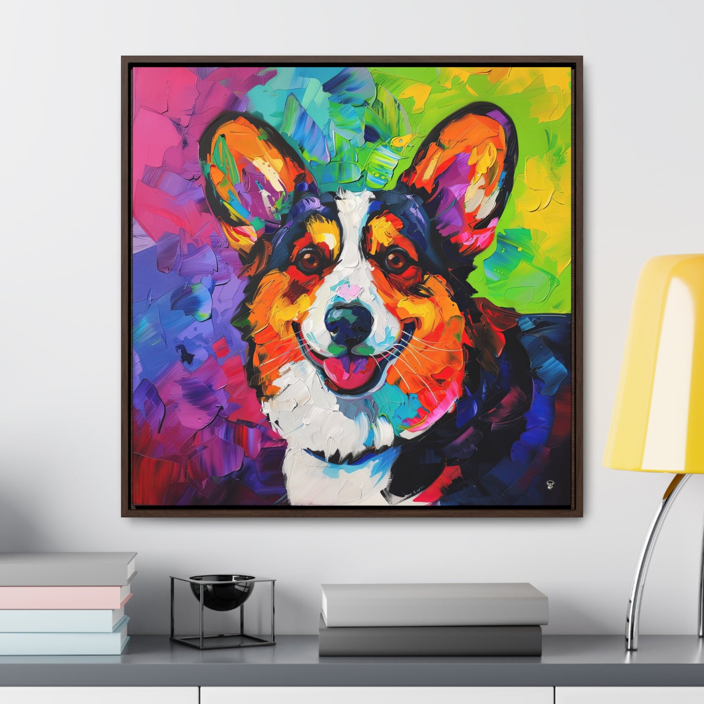 Colorful Cardigan - Framed on Canvas