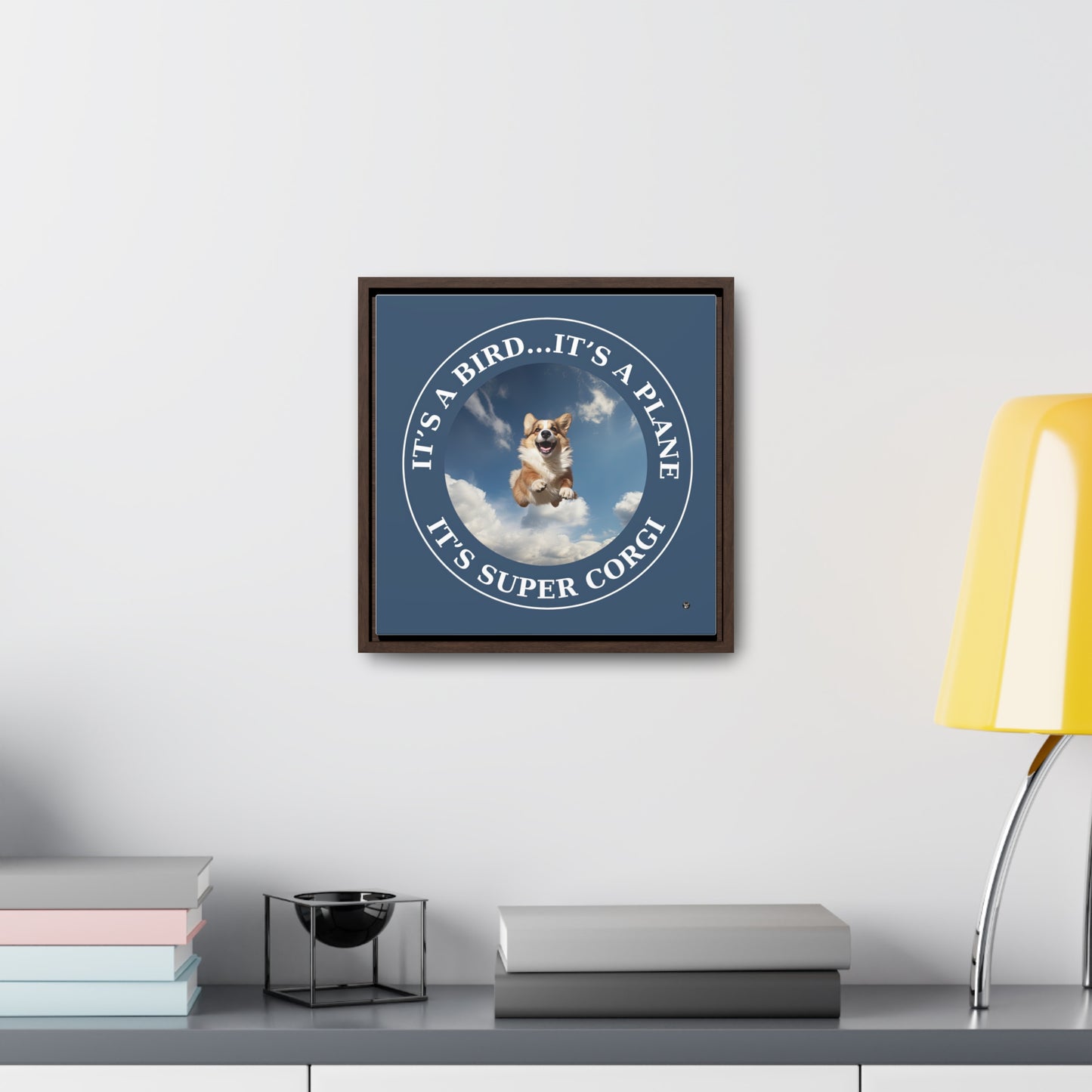Super Corgi - Framed on Canvas