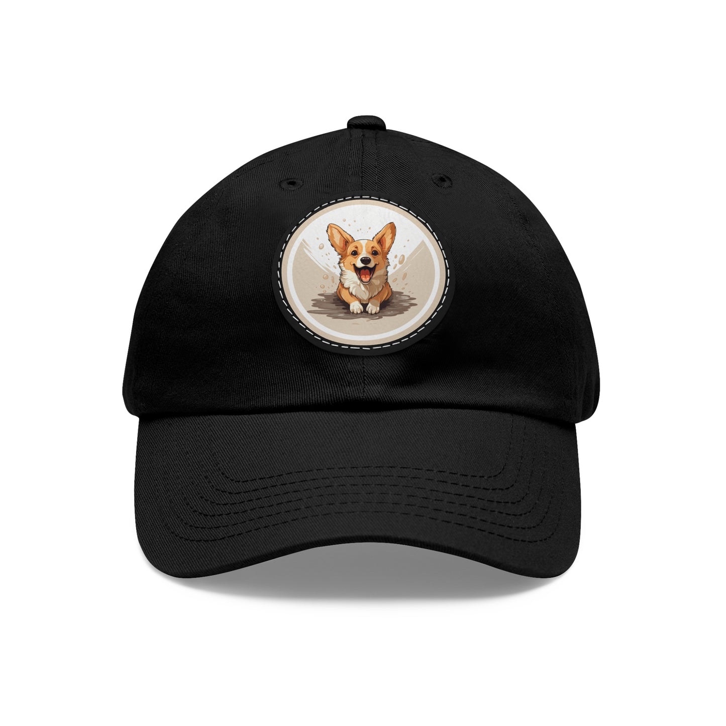 Corgi Cuteness - Cap with Leather Patch
