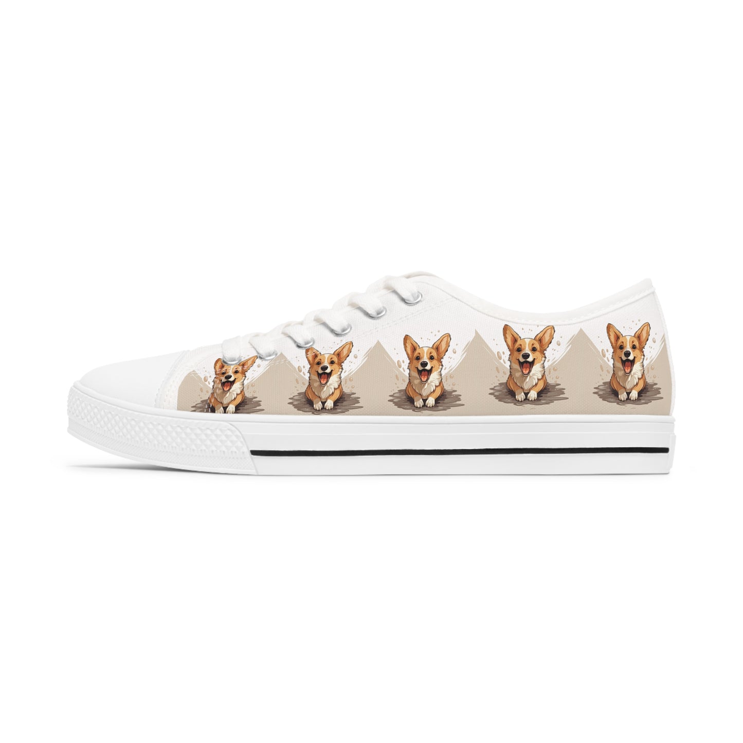 Corgi Cuteness - Women's Low Top Sneakers