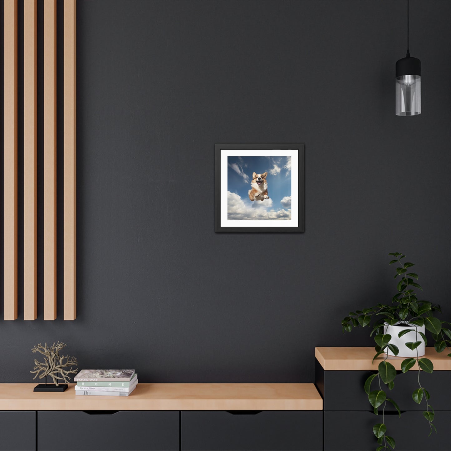 Flying Corgi - Framed Print