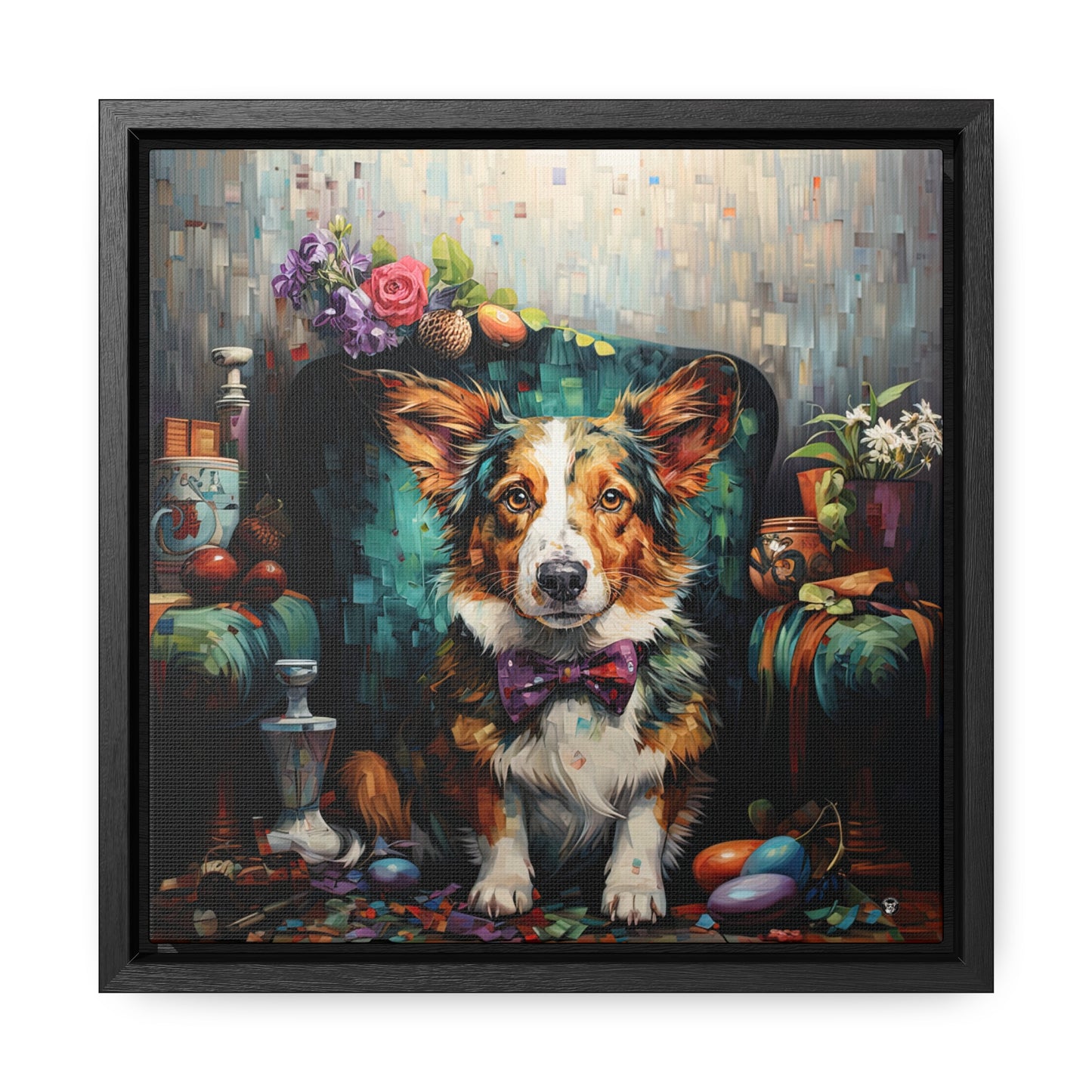 Formal Corgi - Framed on Canvas