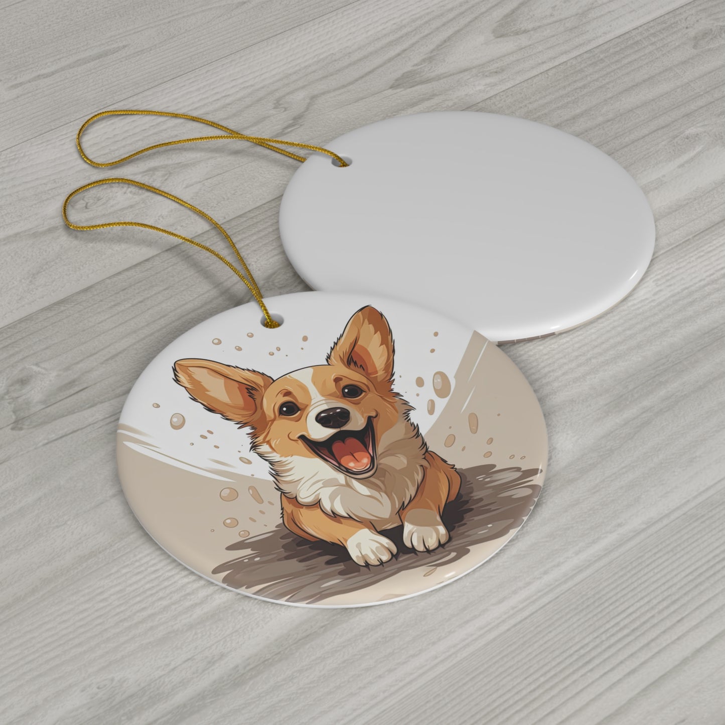 Corgi Cuteness - Ceramic Ornament