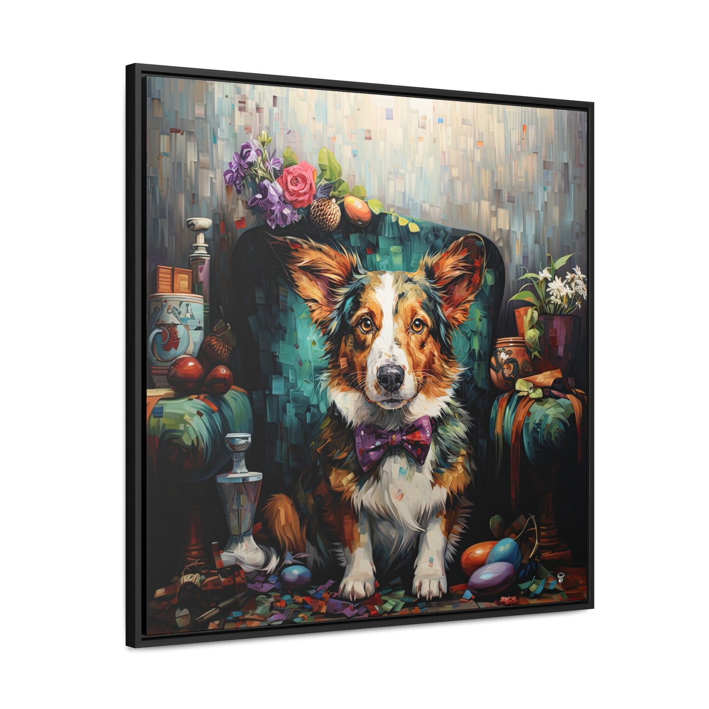 Formal Corgi - Framed on Canvas