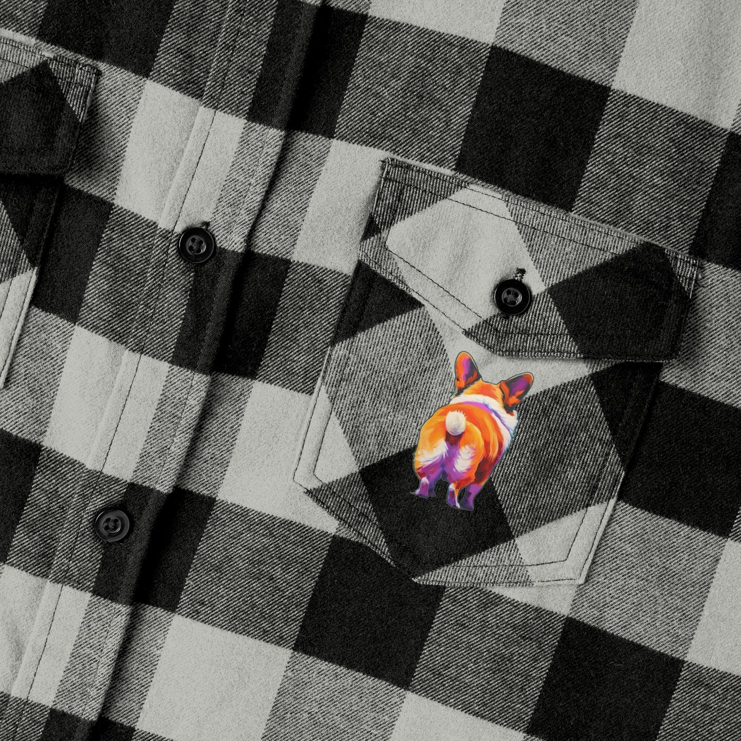 Corgi Butt - Flannel Shirt