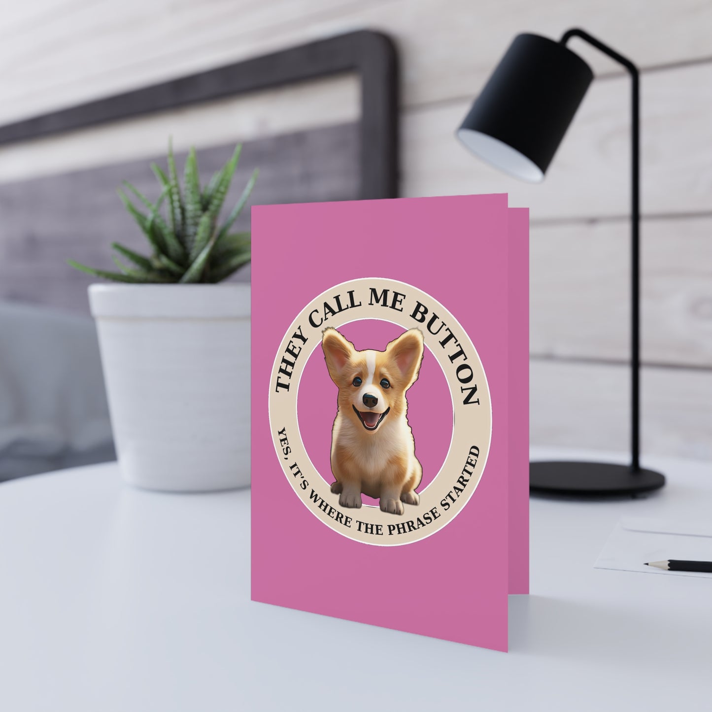 Cute as a Button - Greeting Card