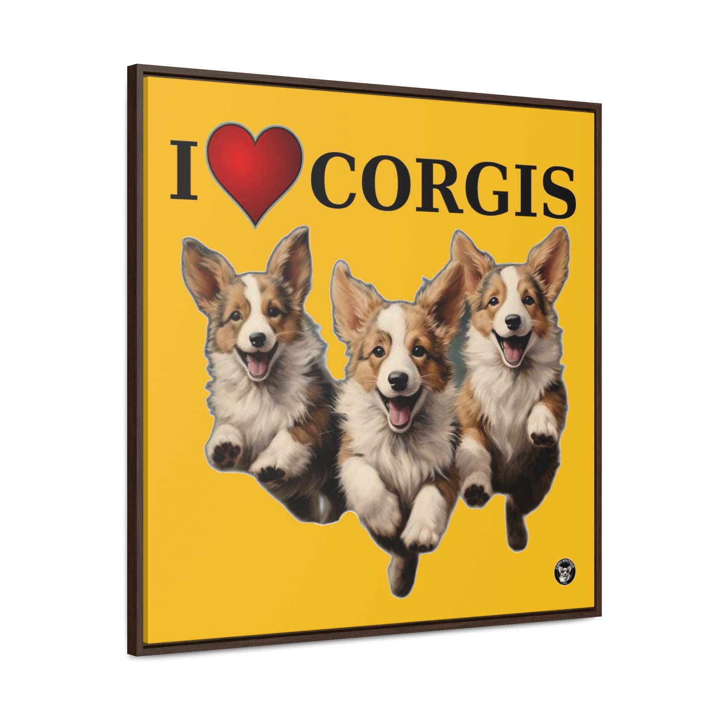 I Heart Corgis - Framed on Canvas