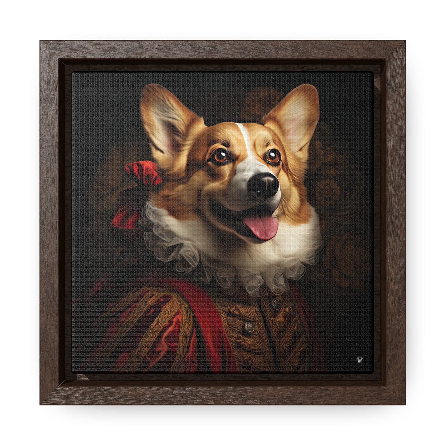 Renaissance Corgi - Framed on Canvas