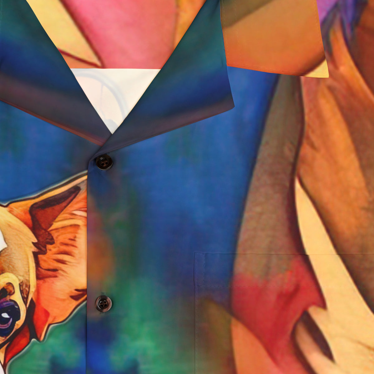 Motley Corgi Hawaiian Shirt - Vibrant Colorful Vacation Attire