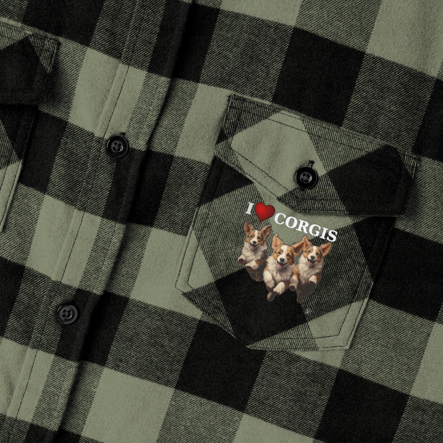 I Heart Corgis - Flannel Shirt