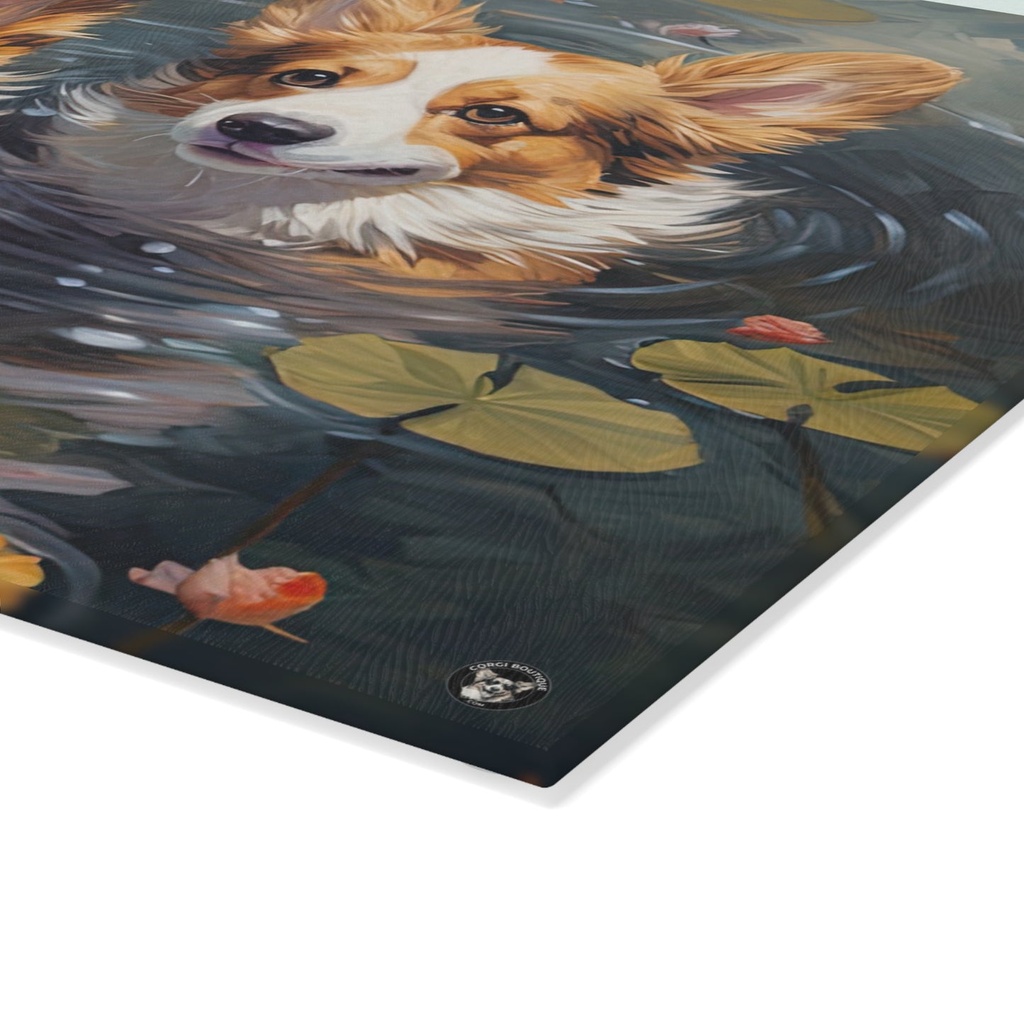 Pond Pups - Glass Cutting Board