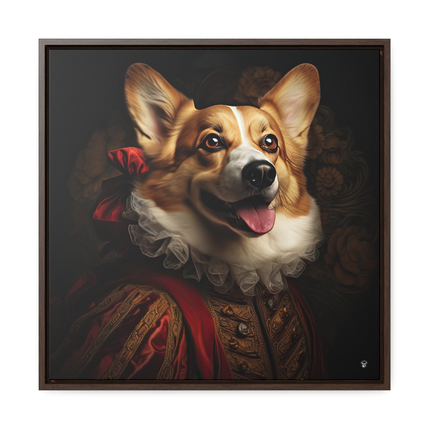 Renaissance Corgi - Framed on Canvas