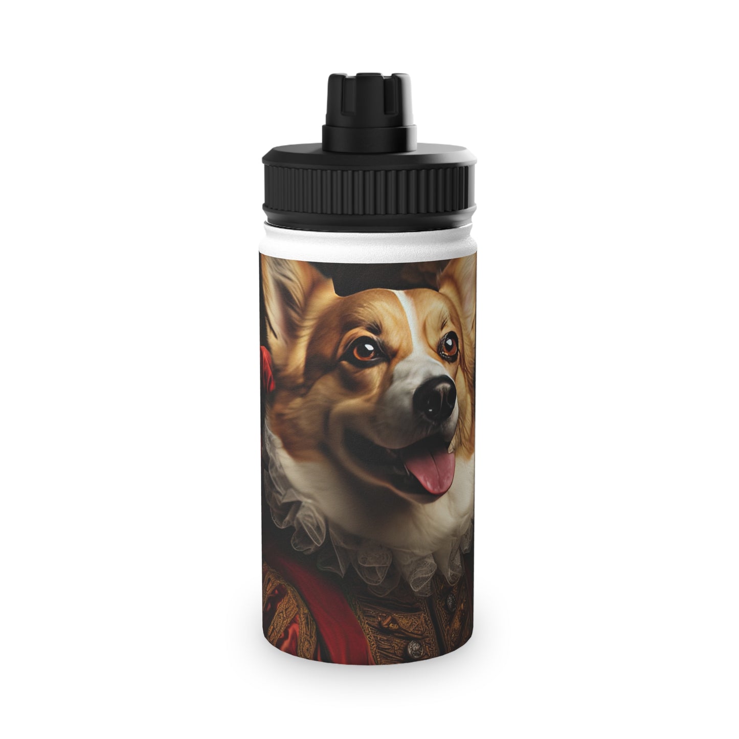 Renaissance Corgi - Water Bottle with Sport Lid