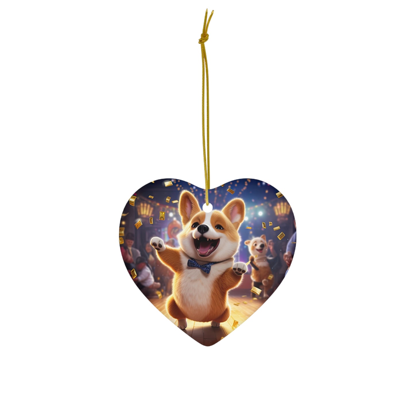 Party Pup - Ceramic Ornament