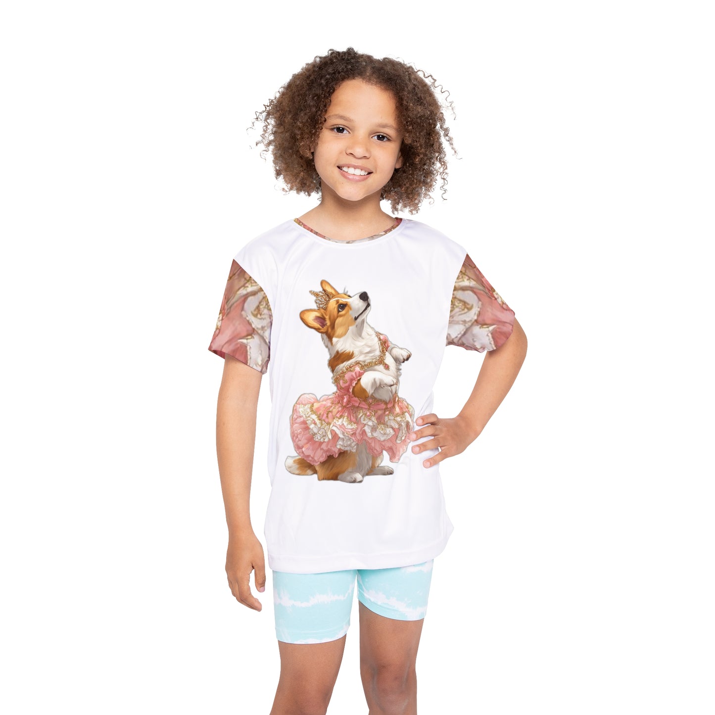 Princess Corgi Kid's Sports Tee