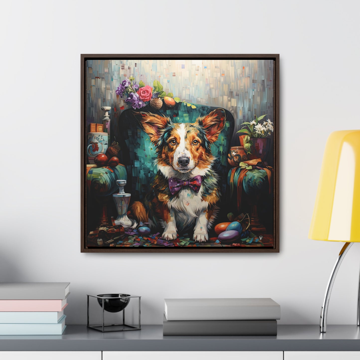 Formal Corgi - Framed on Canvas