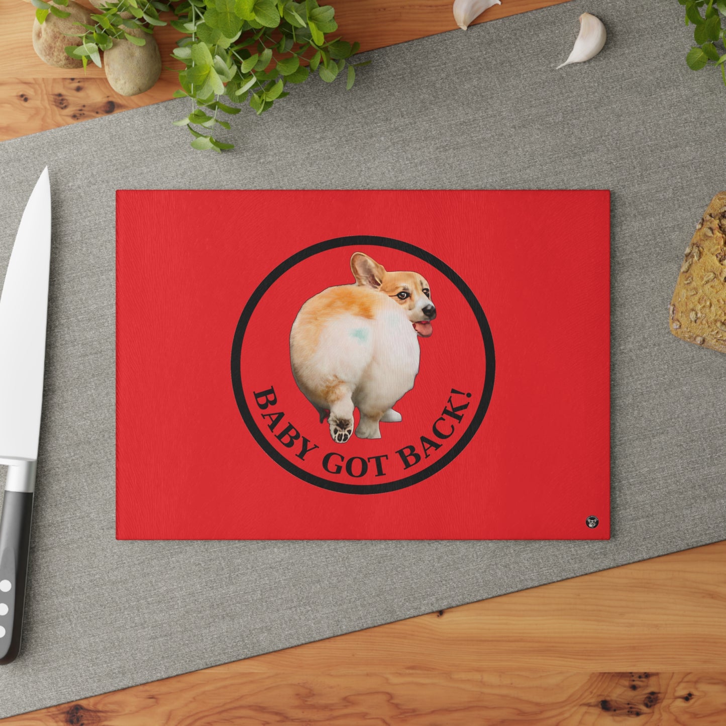 Baby Got Back - Glass Cutting Board