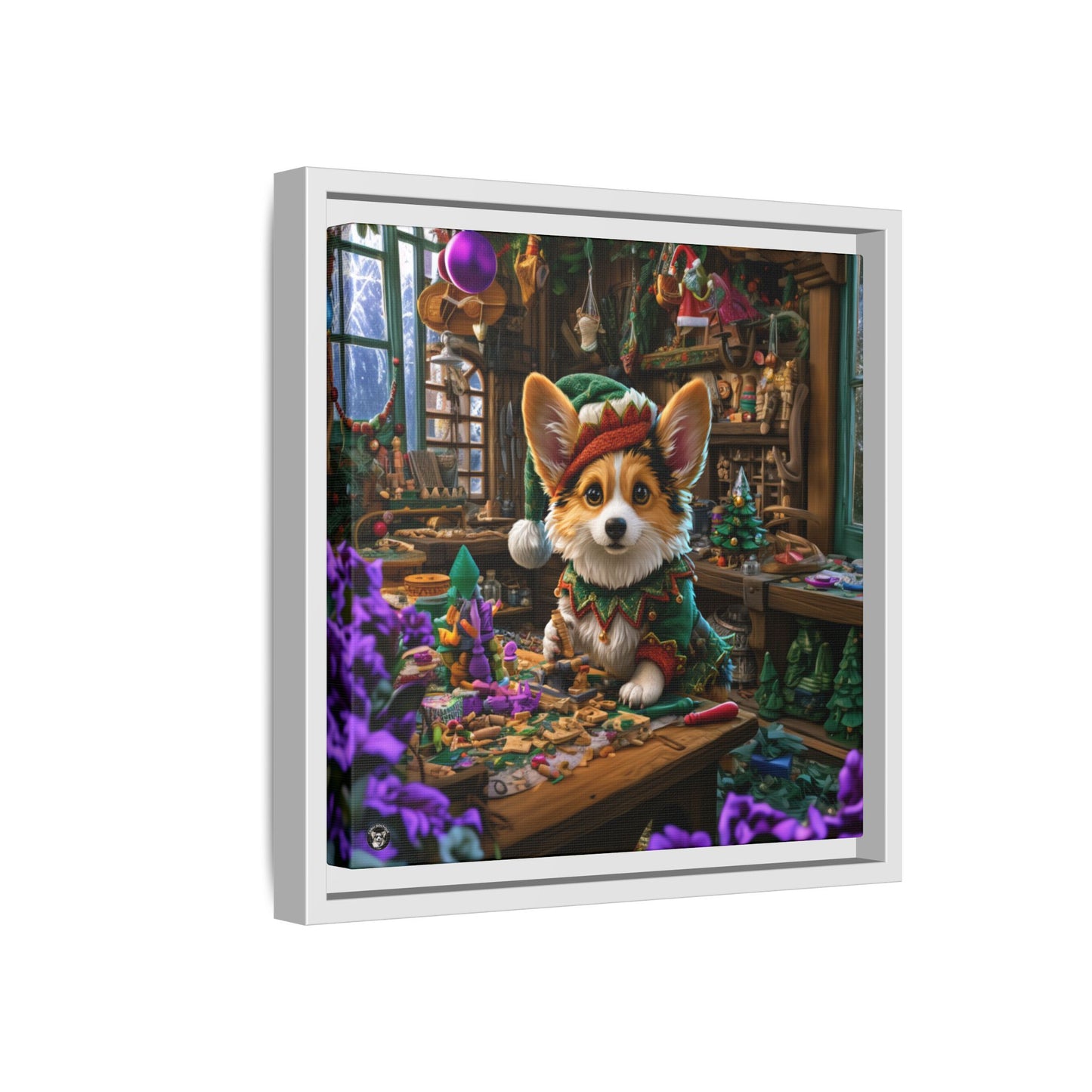 Santa's Little Helper on Canvas