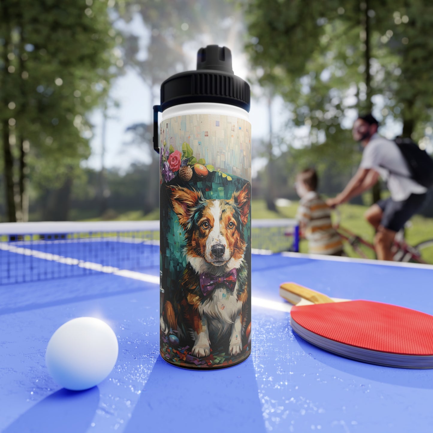 Formal Corgi - Water Bottle with Sport Lid