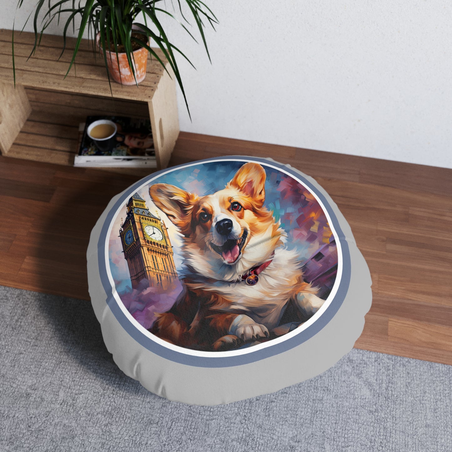Corgi and Ben - Floor Pillow