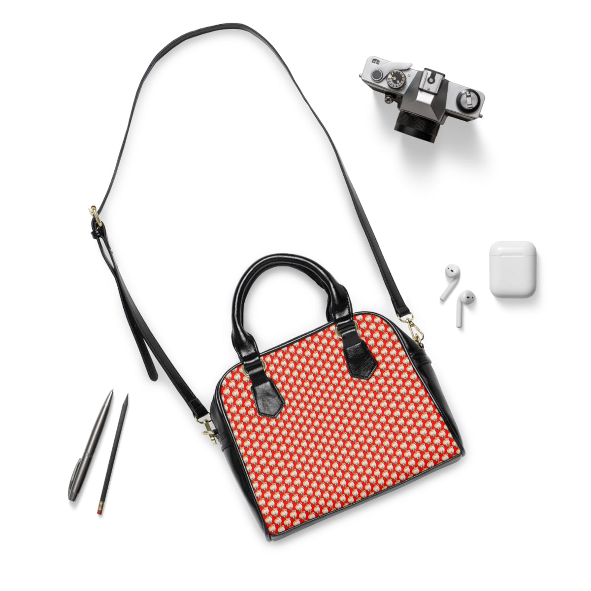 Baby Got Back Corgi Butt Strut Red Shoulder Handbag
