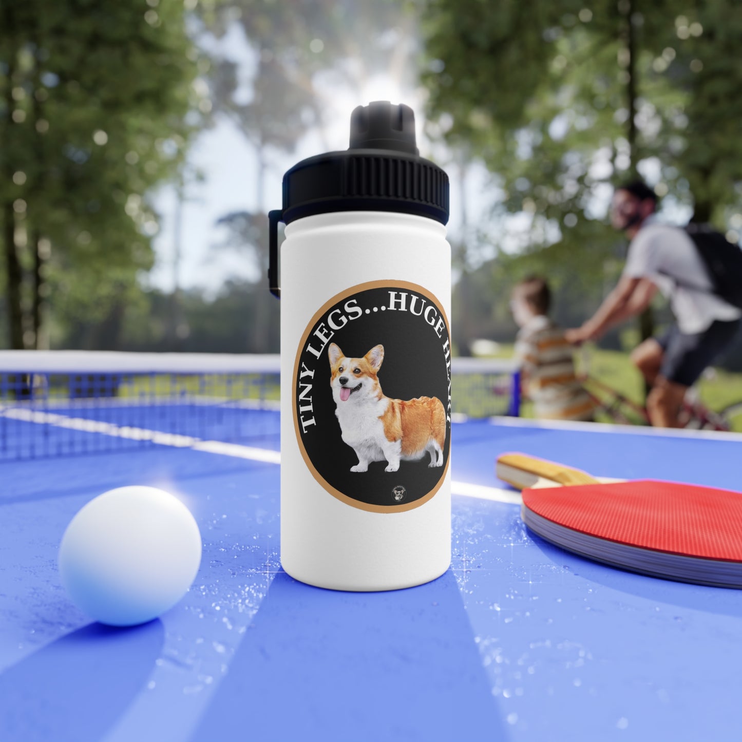 Tiny Legs...Huge Heart - Water Bottle with Sport Lid