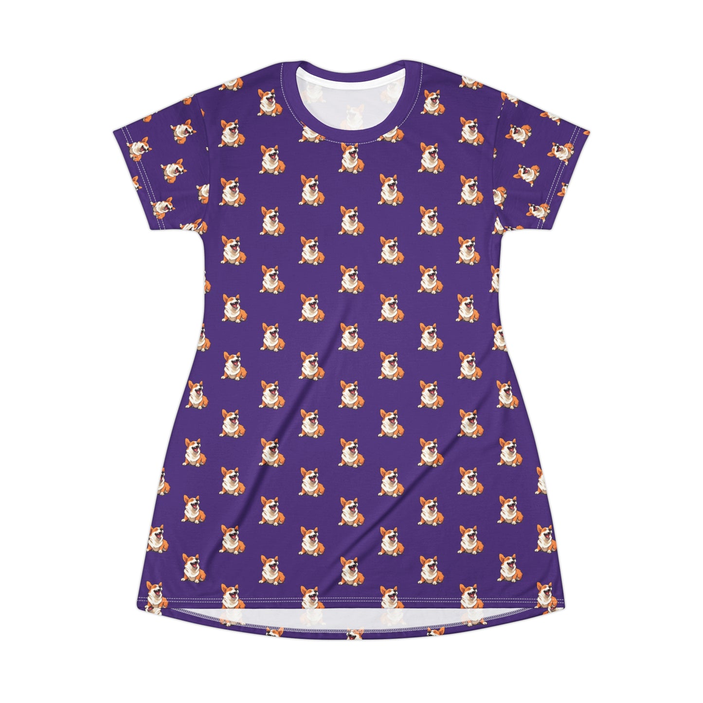 Comical Corgi Mosaic - T-Shirt Dress