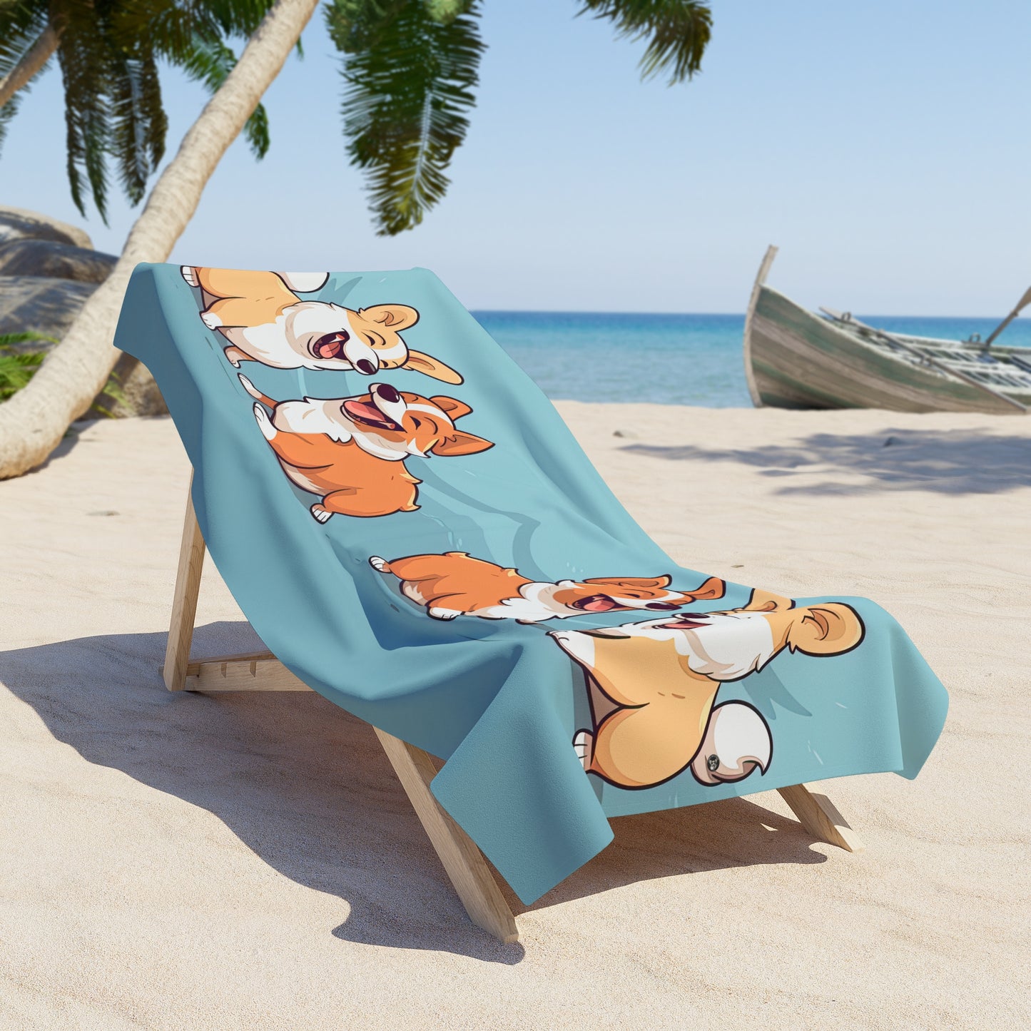 Corgi Couple - Beach Towel