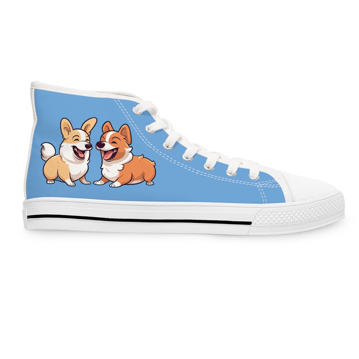 Corgi Couple - Women's High Top Sneakers