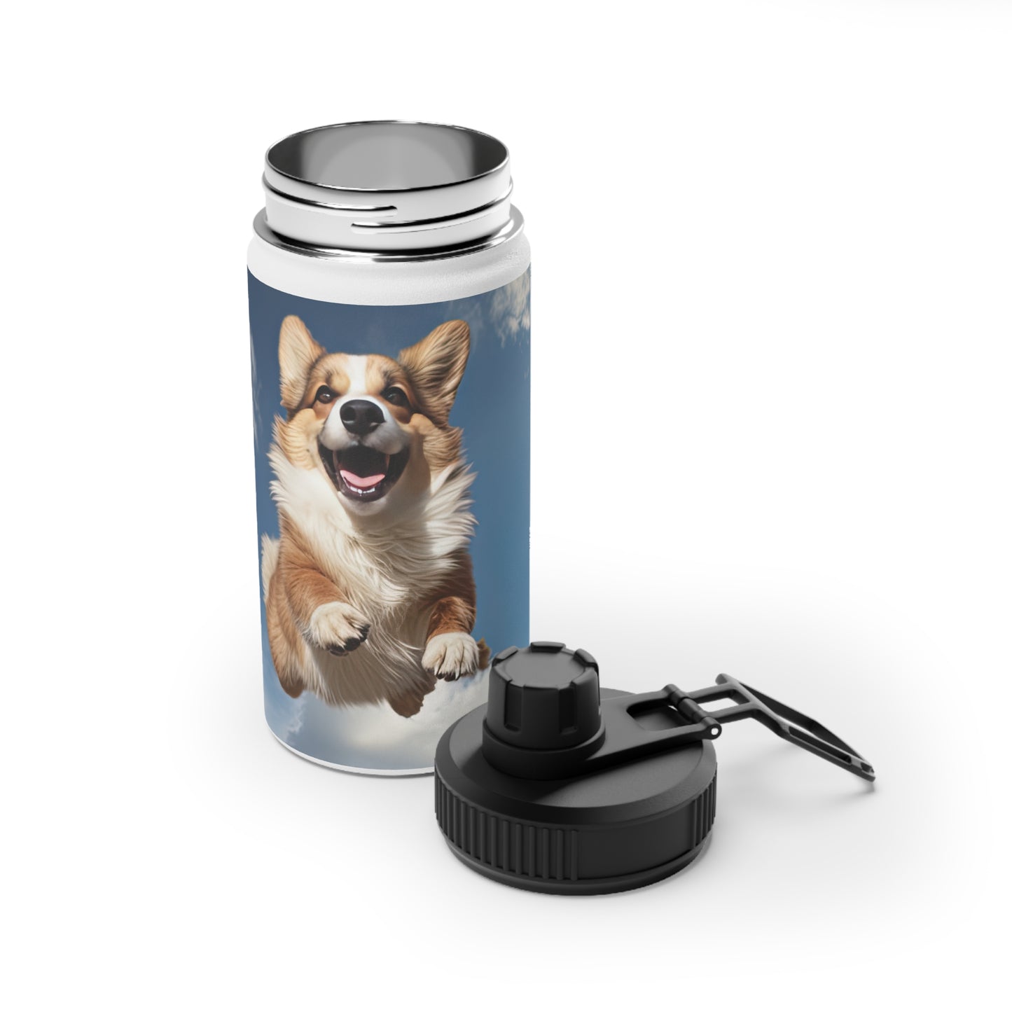 Super Corgi - Water Bottle with Sport Lid
