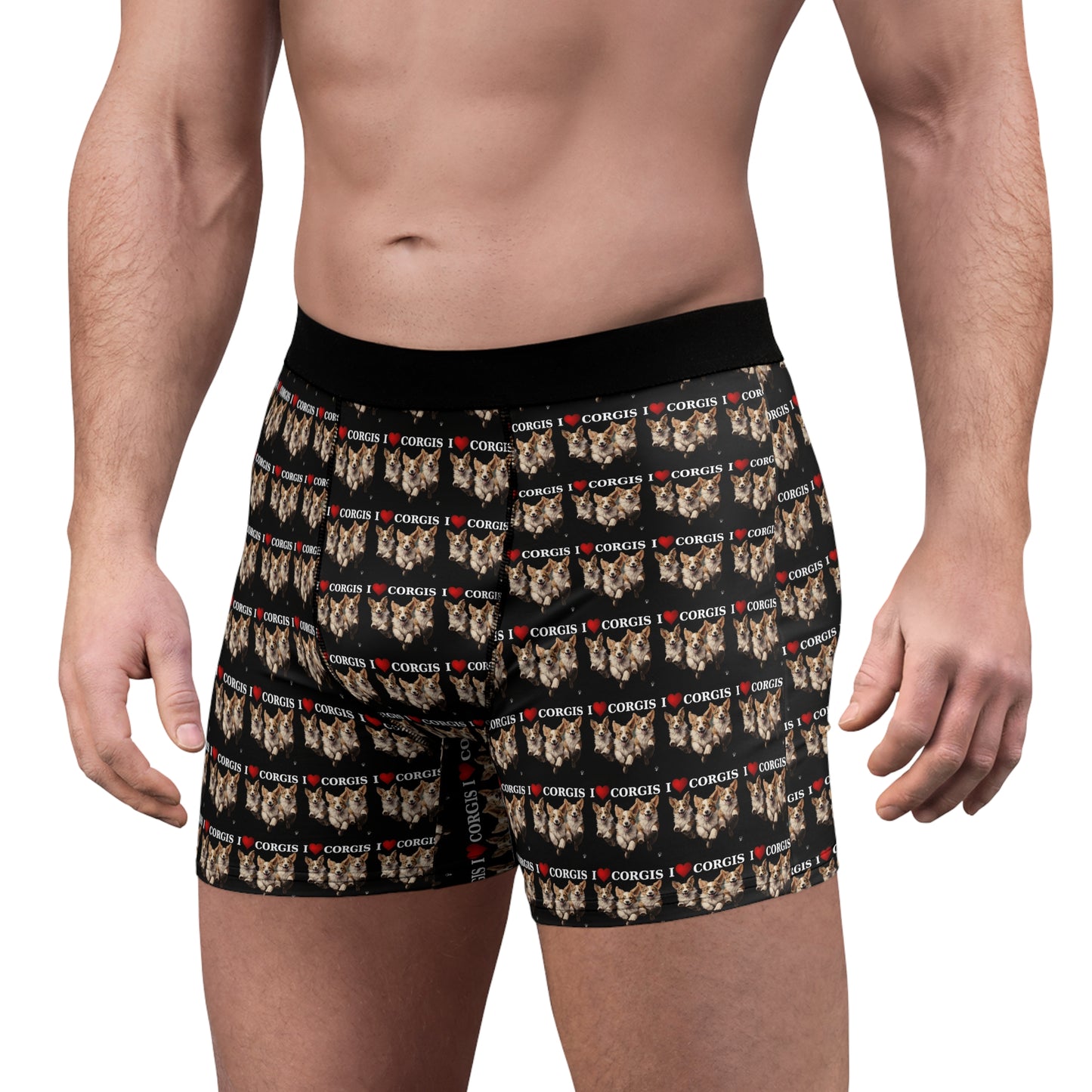 I Heart Corgis Mosaic Boxer Briefs