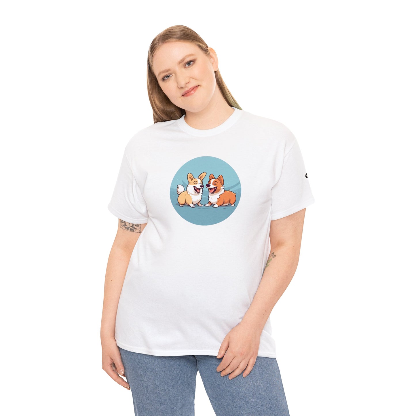 Corgi Couple - Unisex Heavy Cotton Tee