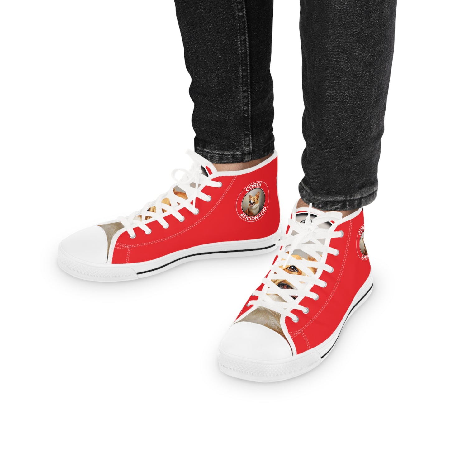 Corgi Aficionado - Men's High Top Sneakers