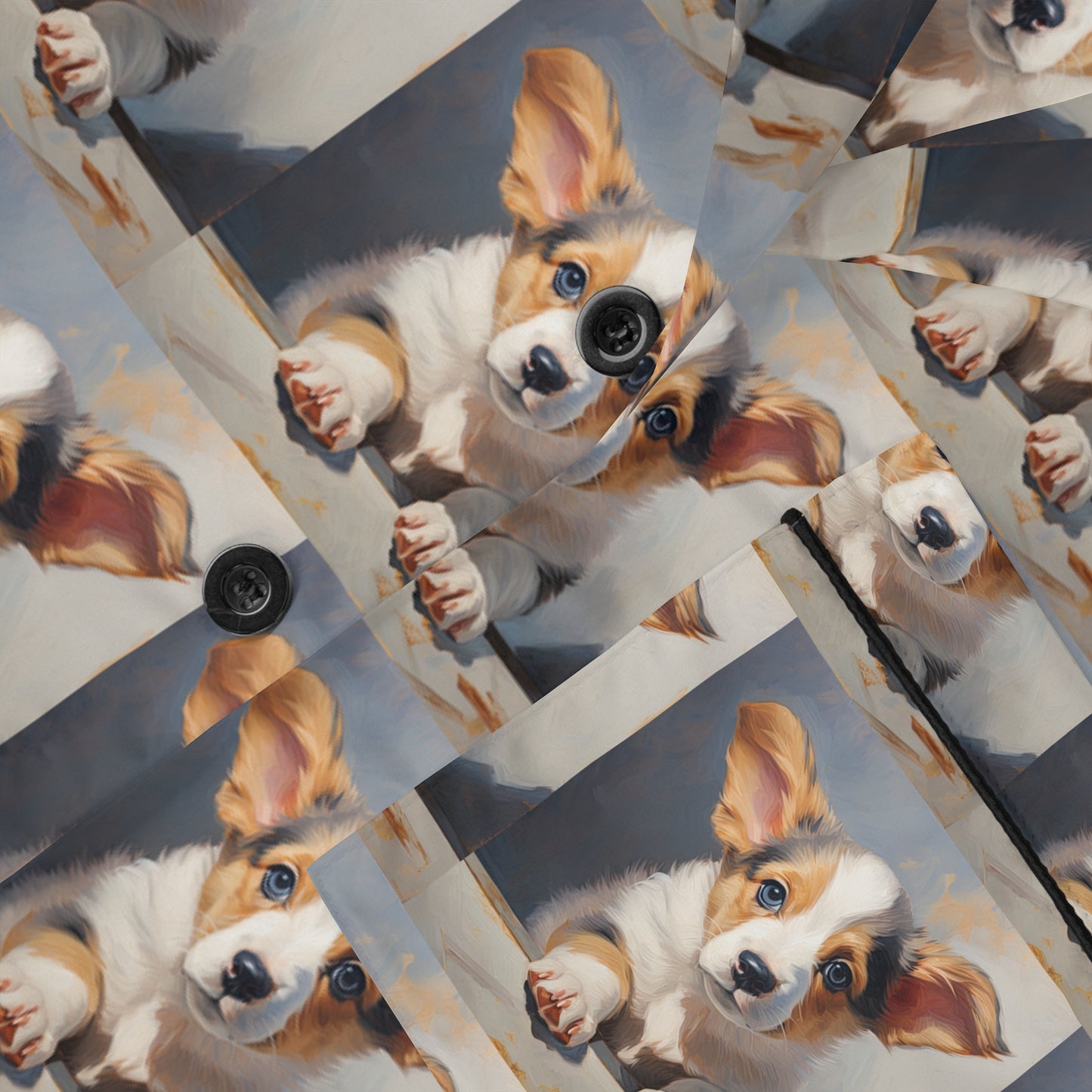 Puppy Portrait - Satin Pajamas