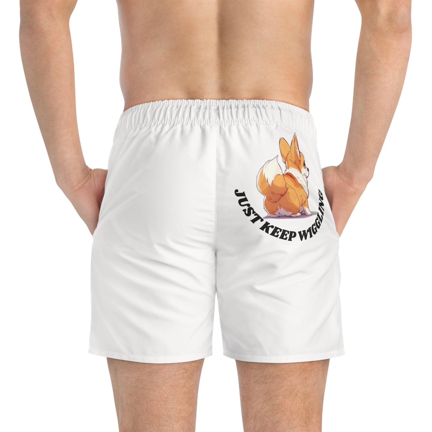 Just Keep Wiggling Swim Trunks
